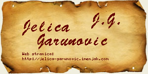 Jelica Garunović vizit kartica